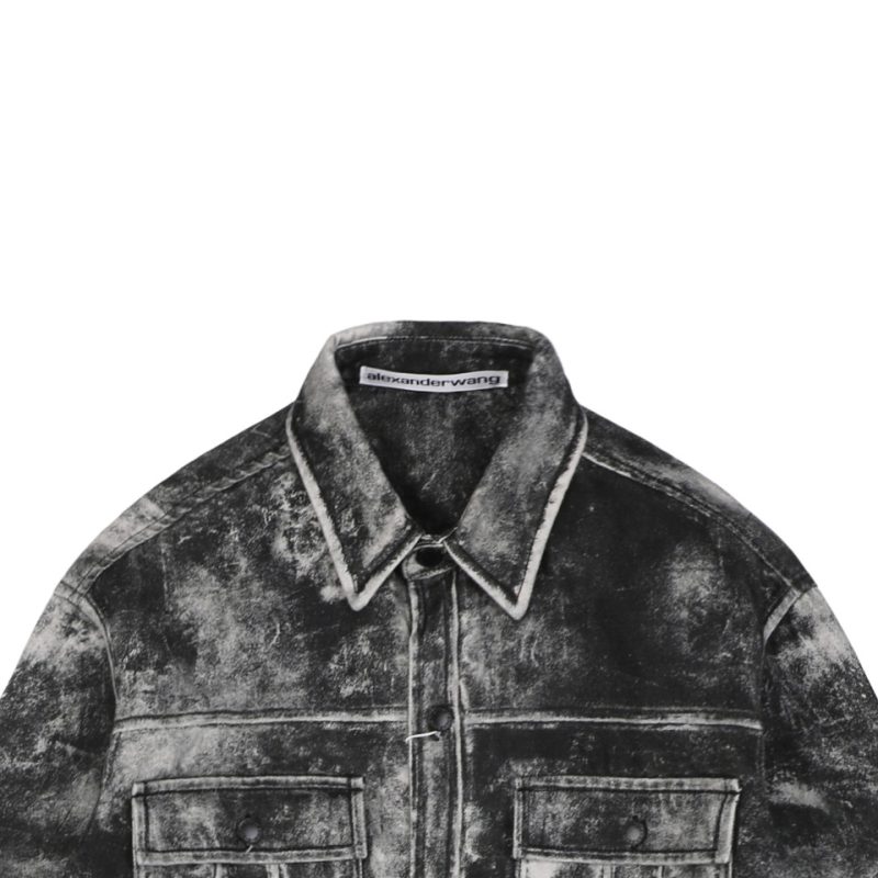 Alexander Wang Distressed Print Graphic Jacket - Image 3