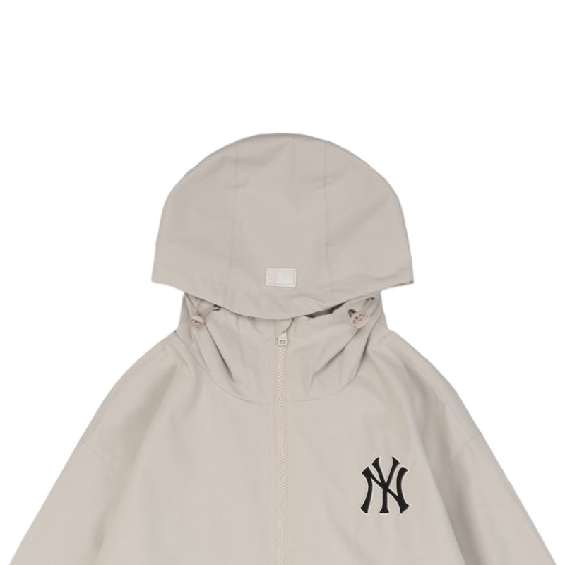 MLB NY Signature Lettering Back Print Hooded Jacket White - Image 3