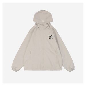 MLB NY Signature Lettering Back Print Hooded Jacket White