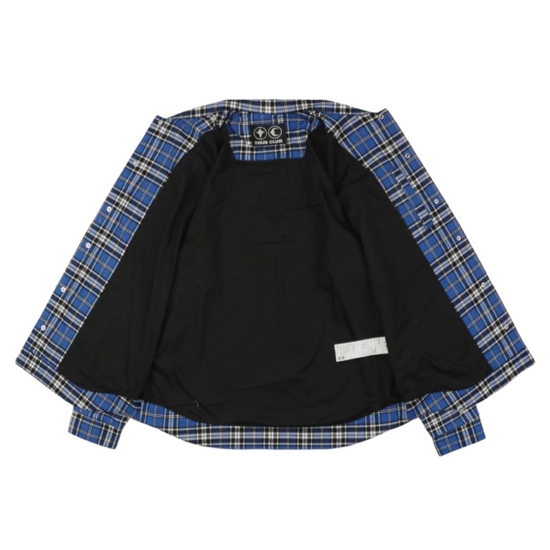 Thug Club Sword Embroidery Plaid Shirt Jacket - Image 5