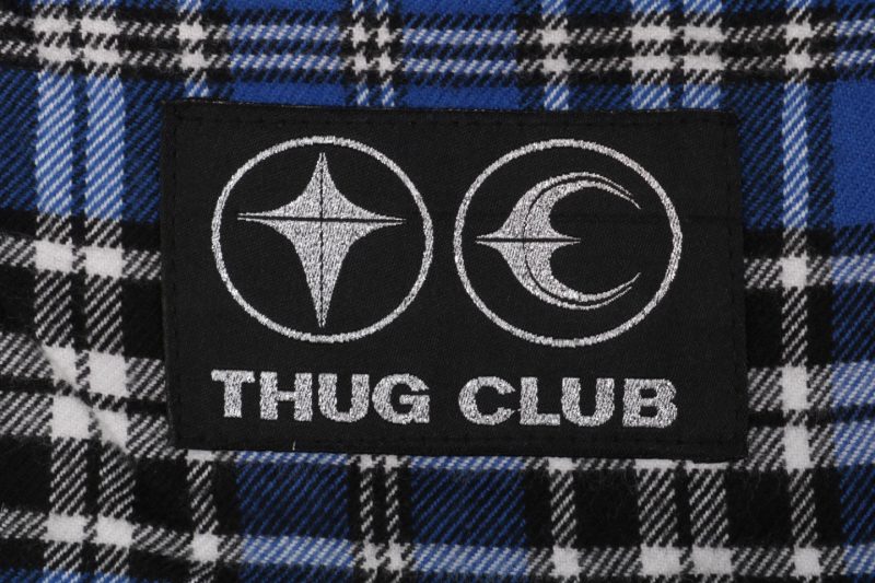 Thug Club Sword Embroidery Plaid Shirt Jacket - Image 8