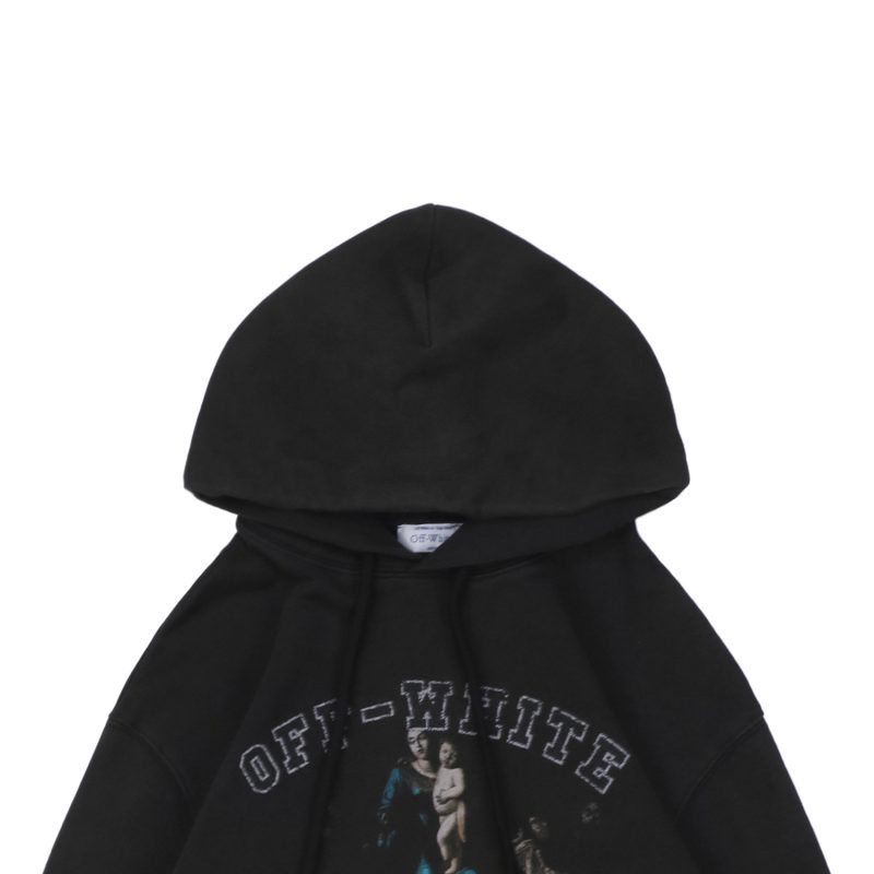 OFF WHITE CO VIRGIL Chant Madonna Print Hoodie - Image 2