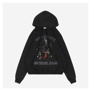 OFF WHITE CO VIRGIL Chant Madonna Print Hoodie