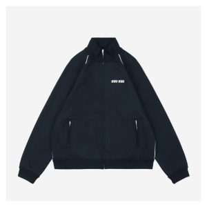 Miu Miu Small Logo Embroidery Piped Jacket