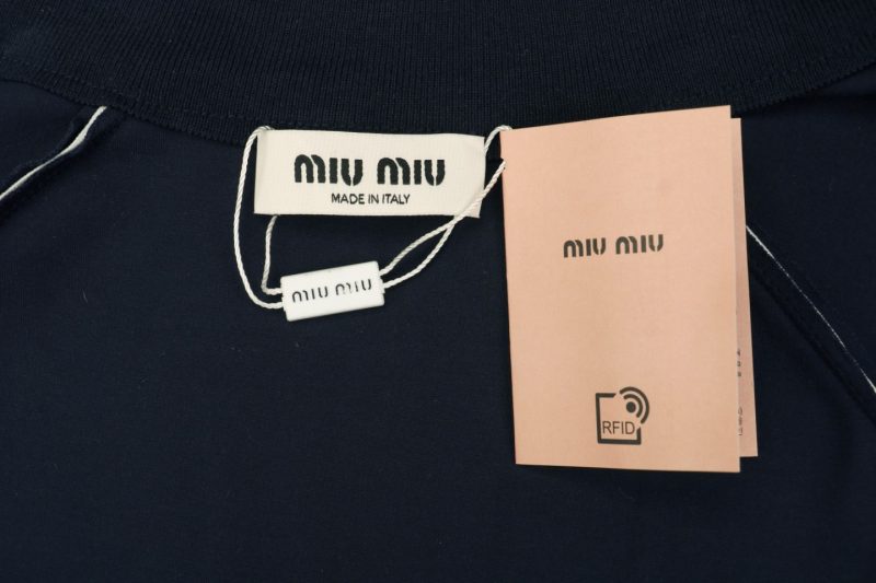 Miu Miu Small Logo Embroidery Piped Jacket - Image 9