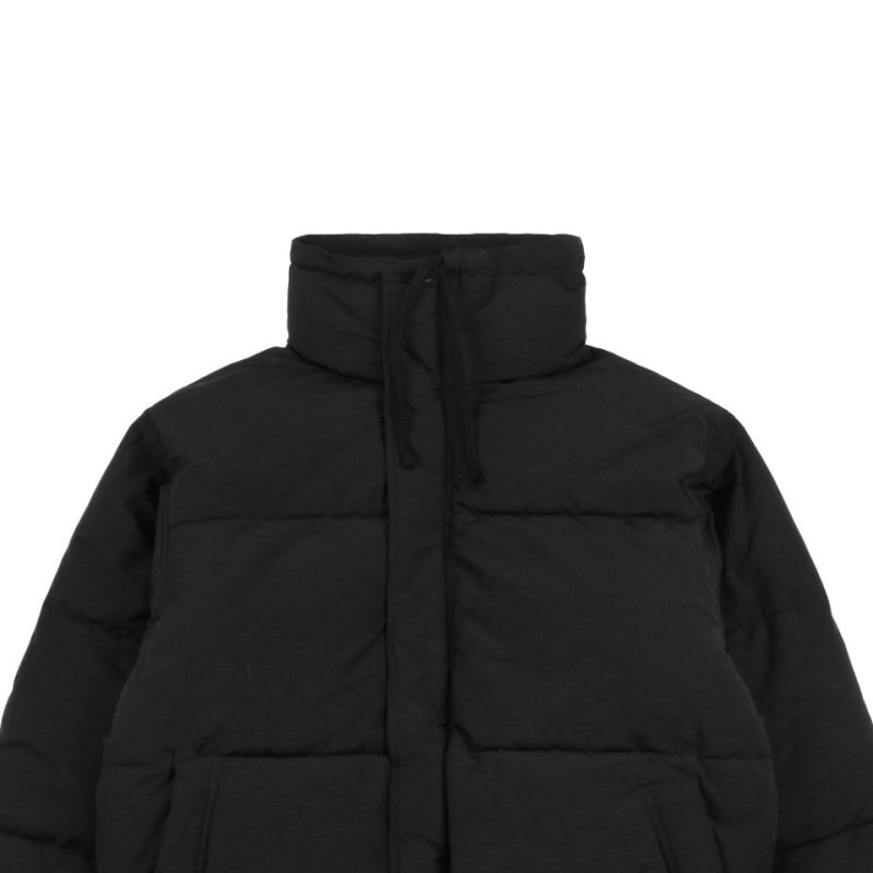 Essentials Double-Stitch Stand Collar Puffer Jacket Black - Image 2