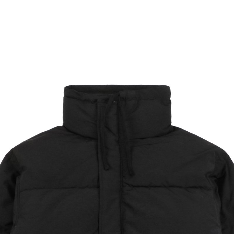 Essentials Double-Stitch Stand Collar Puffer Jacket Black - Image 3