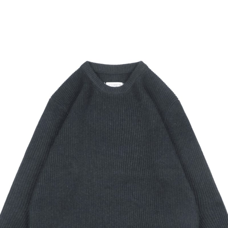 Maison Margiela Back Four-Stitch Detail Plain Crew Neck Sweater - Image 3