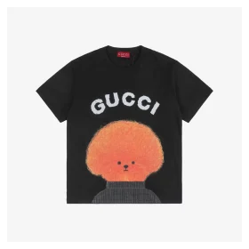 Afro Dog Graphic Print Short-Sleeve T-Shirt