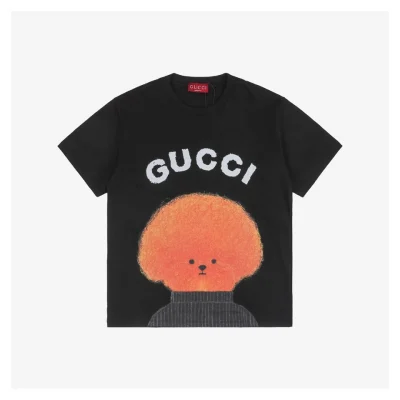 Afro Dog Graphic Print Short-Sleeve T-Shirt Black