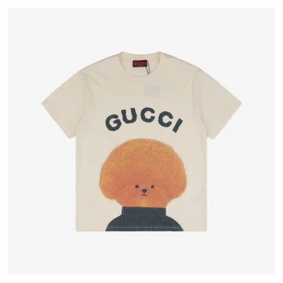 Afro Dog Graphic Print Short-Sleeve T-Shirt White