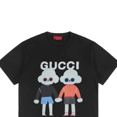 Couple Dog Graphic Print Short-Sleeve T-Shirt12.jpeg