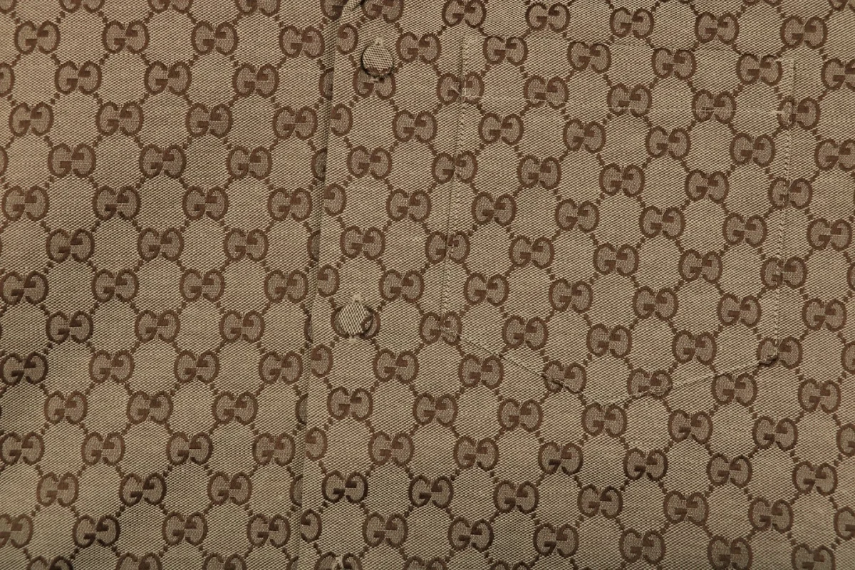 G Jacquard Collared Long-Sleeve Shirt