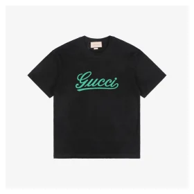 Green Signature G-Letter Embroidered Short-Sleeve T-Shirt