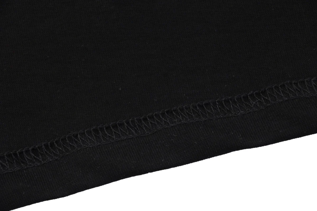 L Colorful Octopus Flower Patch Embroidery T-Shirt (Black/White)