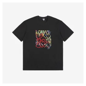 L Rope Flower Patch Embroidery T-Shirt