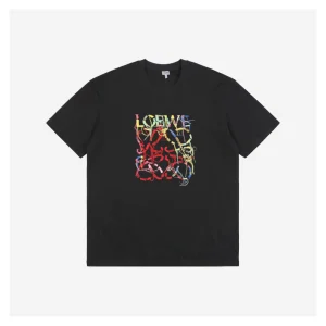 L Rope Flower Patch Embroidery T-Shirt