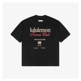 Lululemon Multi-Logo Flocked Print Back Short-Sleeve T-Shirt