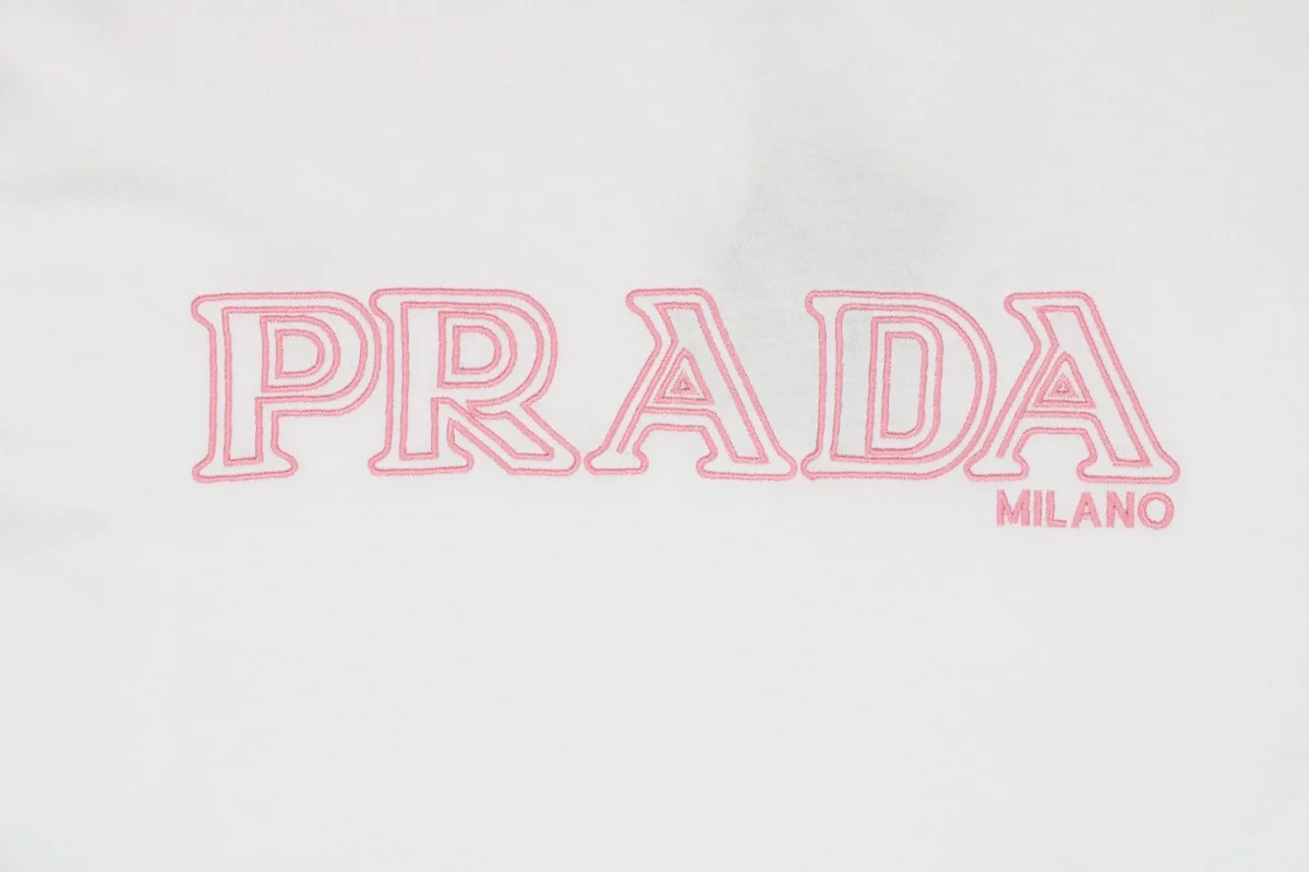 PD Pink Letter Embroidered T-Shirt (Black/White)