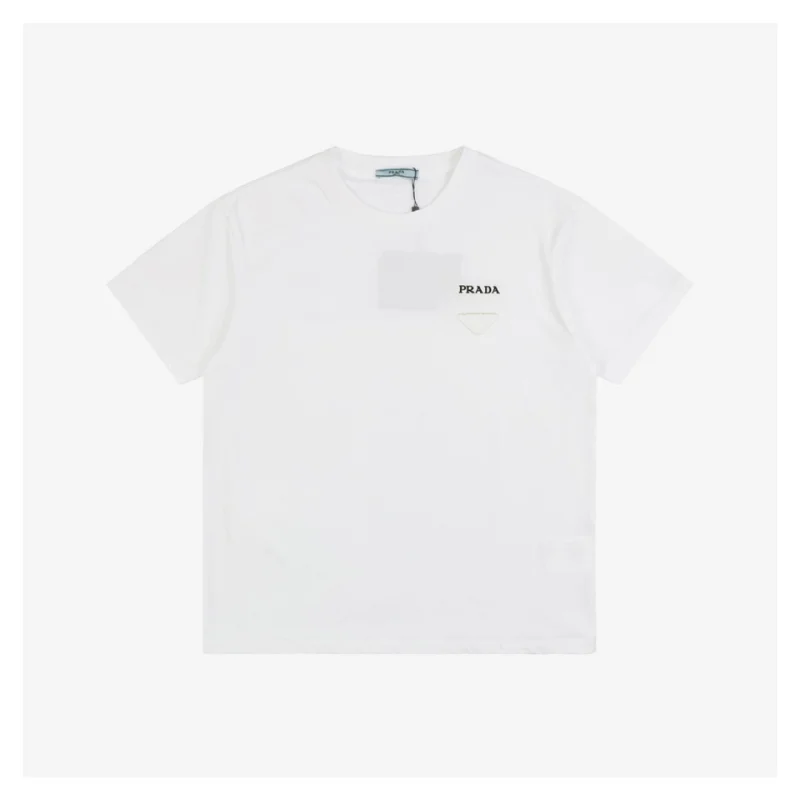 PD Triangle Logo Patch Embroidered Short-Sleeve T-Shirt White