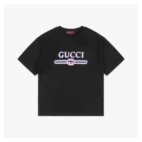 Pink & Blue G-Letter Belt Print Short-Sleeve T-Shirt