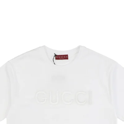 Subtle Pattern Single-Row G Letter Embroidered Short-Sleeve T-Shirt2.jpeg