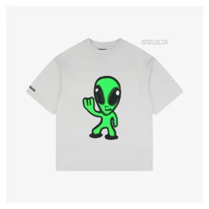 Balenciaga Alien Fluorescent Graphic Print T-Shirt