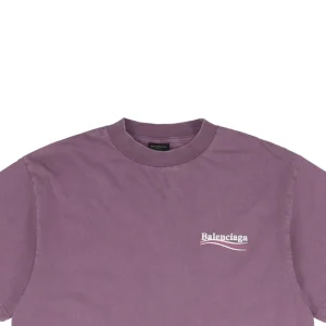 Balenciaga Sun-Faded Coca-Cola Print T-Shirt Grape Purple-3
