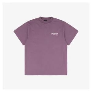 Balenciaga Sun-Faded Coca-Cola Print T-Shirt Grape Purple