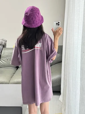 Balenciaga Sun-Faded Coca-Cola Print T-Shirt Grape Purple-9