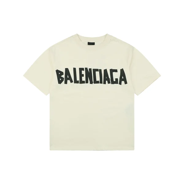 Balenciaga Tape Letter Foam Print T-Shirt Front view