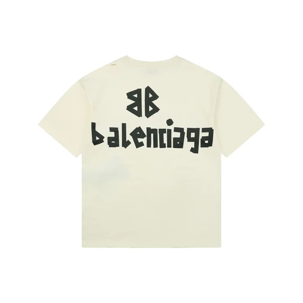 Balenciaga Tape Letter Foam Print T-Shirt Back view