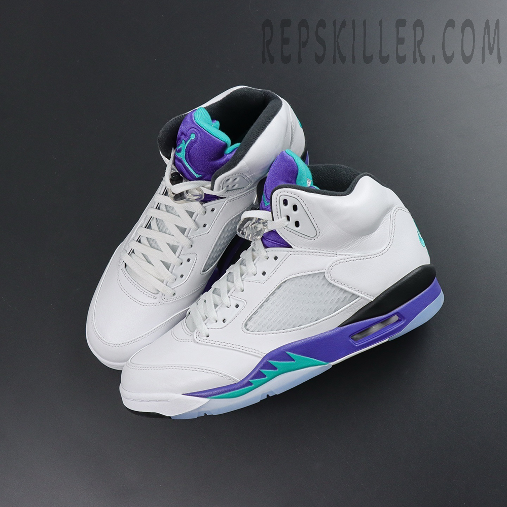Air Jordan 5 Retro ‘Grape’ 2025 top-down view of the sneakers