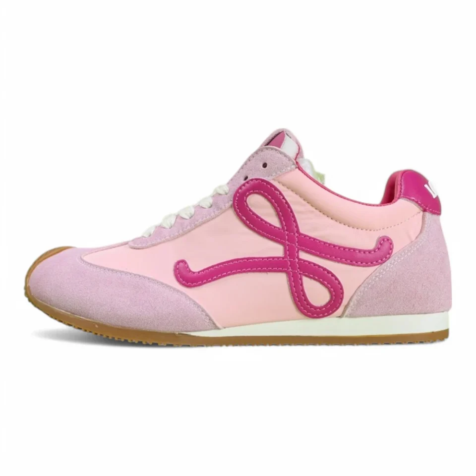 L Ballet Runner 2.0 in nylon and calfskin Pink