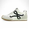 L Ballet Runner 2.0 in nylon and calfskin White