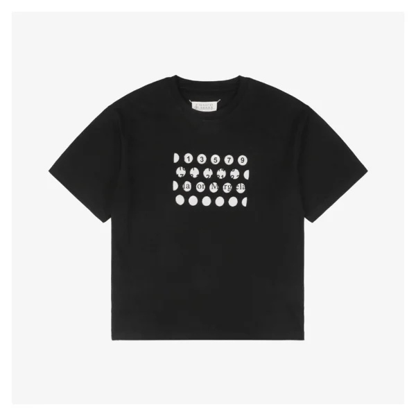 Maison Margiela Cut-Out Circle Number Print T-Shirt