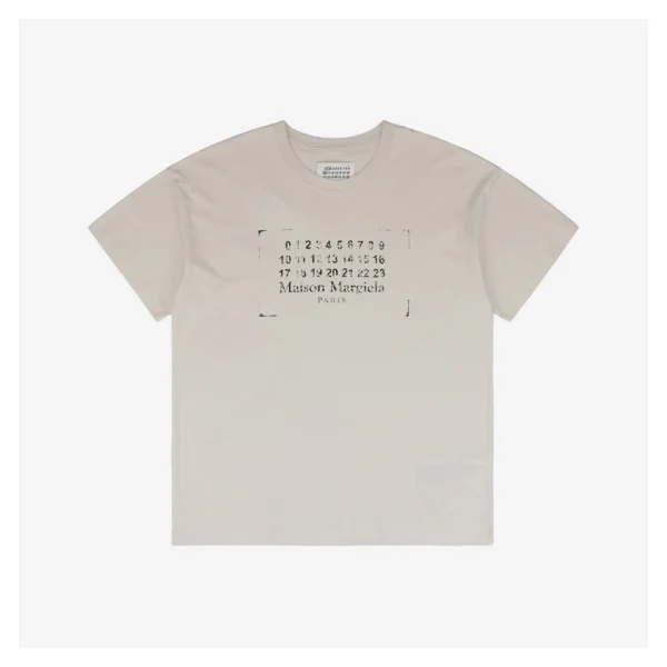 Maison Margiela Distressed Calendar Number Print T-Shirt