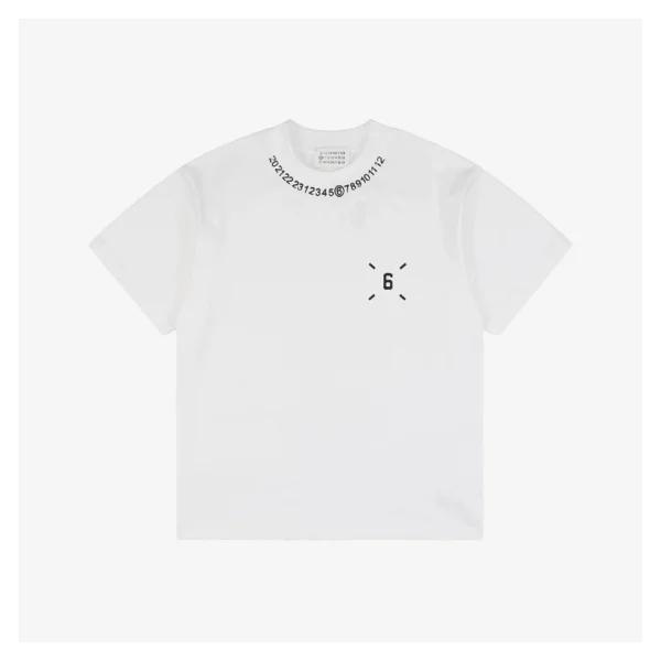 Maison Margiela Neckline Number 6 Print T-Shirt