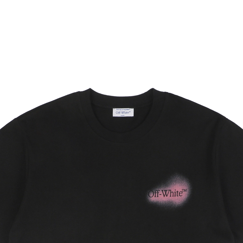 OFF WHITE Spray-Paint Arrow Graphic T-Shirt – Black/Pink