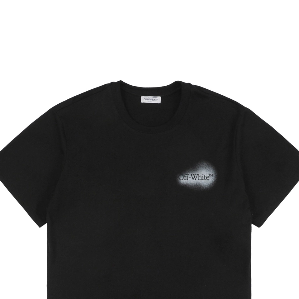 OFF WHITE Spray-Paint Arrow Graphic T-Shirt – Black/White