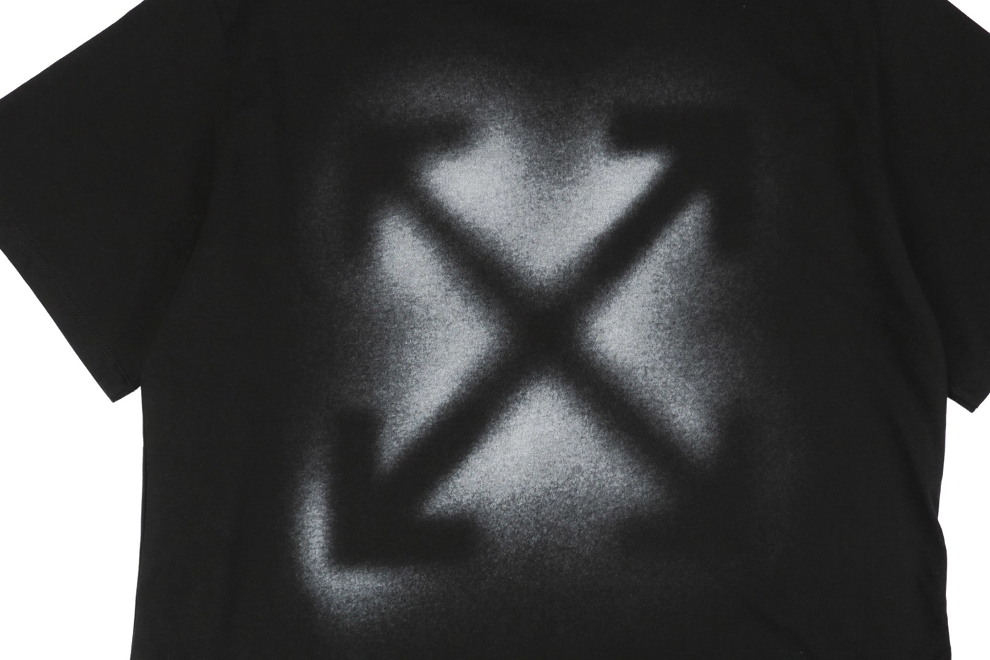 OFF WHITE Spray-Paint Arrow Graphic T-Shirt – Black/White