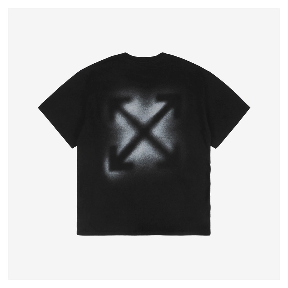 OFF WHITE Spray-Paint Arrow Graphic T-Shirt – Black/White