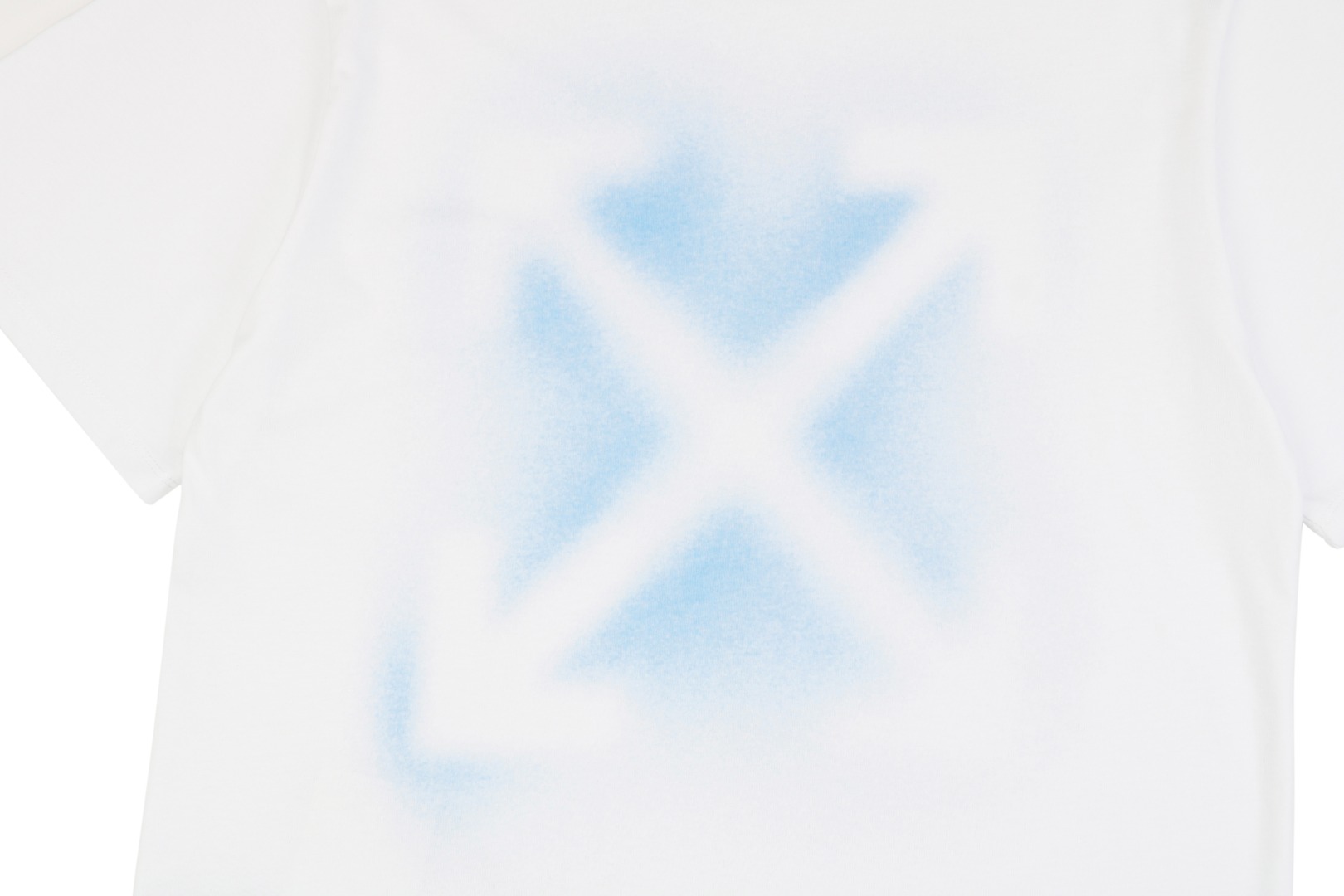 OFF WHITE Spray-Paint Arrow Graphic T-Shirt – White/Blue