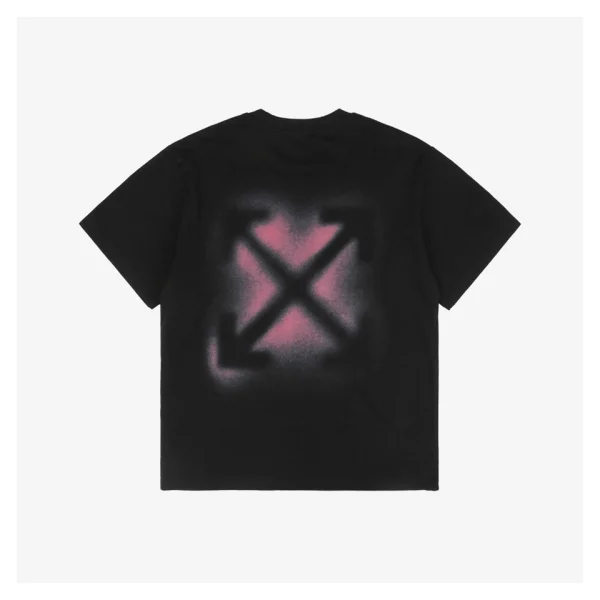 OFF WHITE CO VIRGIL Spray-Paint Arrow Graphic T-Shirt – Black/Pink