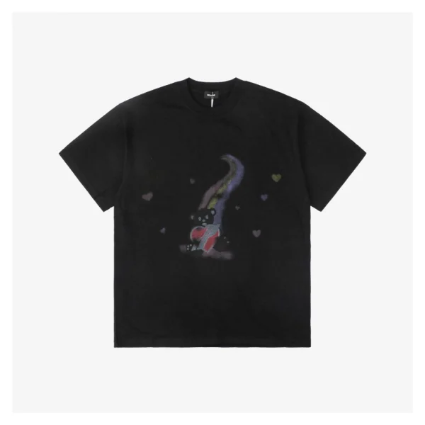 We11done Rainbow Heart Teddy Bear Print T-Shirt