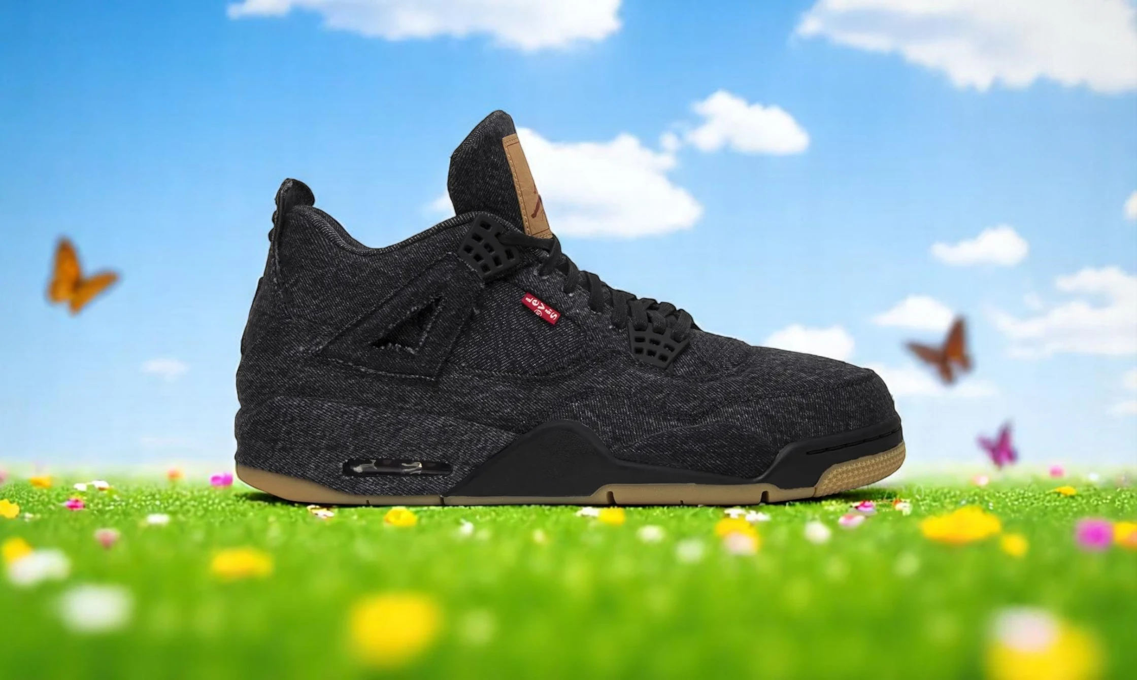 Levi's x Air Jordan 4 Retro 'Black Denim'