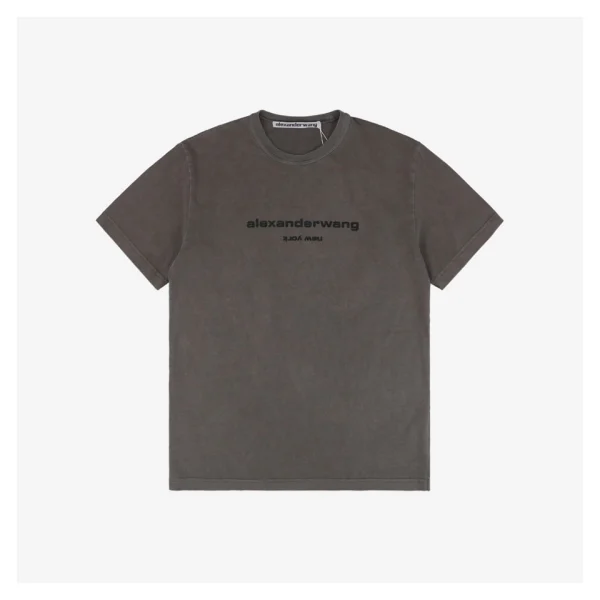 Alexander Wang Glitter Micro Logo Letter Print T-Shirt