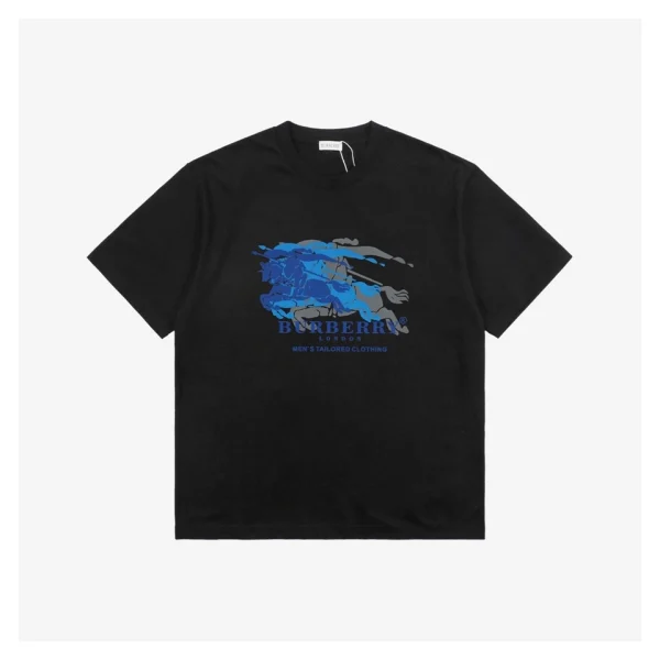 BBry Blue Equestrian Knight Overprint T-Shirt