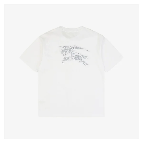 BBry Cutout Letter & Equestrian Appliqué T-Shirt White