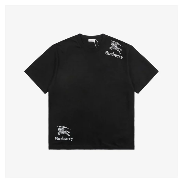 BBry Shoulder & Hem Equestrian Knight Print T-Shirt